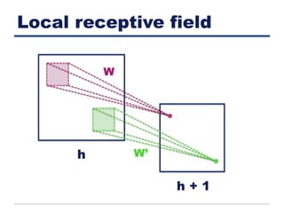 Local receptive field
h
h + 1
W
W’
 