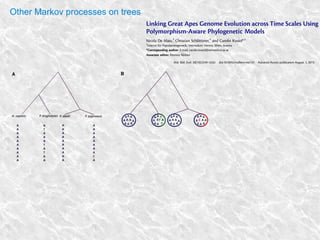Other Markov processes on trees
 