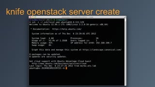 knife openstack server create
 