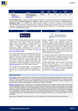 Go4Venture Bulletin - Venture & Growth Equity Market Report Europe, July 2014