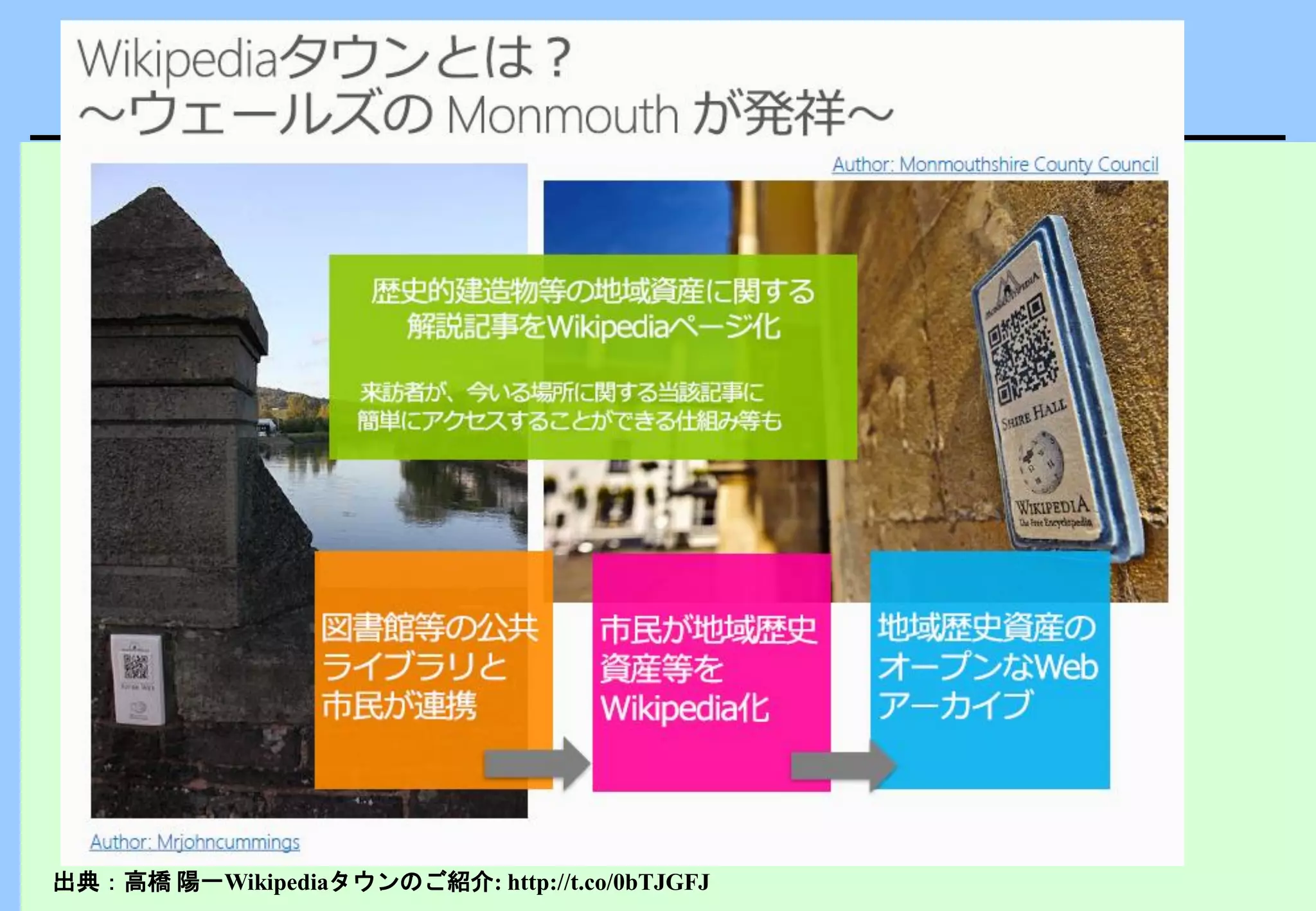 「まち歩きオープンデータソン」島原
出典：高橋 陽一Wikipediaタウンのご紹介: http://t.co/0bTJGFJ
 