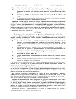 (Primera Sección-Vespertina) DIARIO OFICIAL Lunes 11 de agosto de 2014 
III. Establecer límites de exposición por tipo de ...