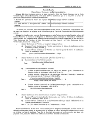 (Primera Sección-Vespertina) DIARIO OFICIAL Lunes 11 de agosto de 2014 
Sección Cuarta 
Disposiciones Comunes a las Contra...