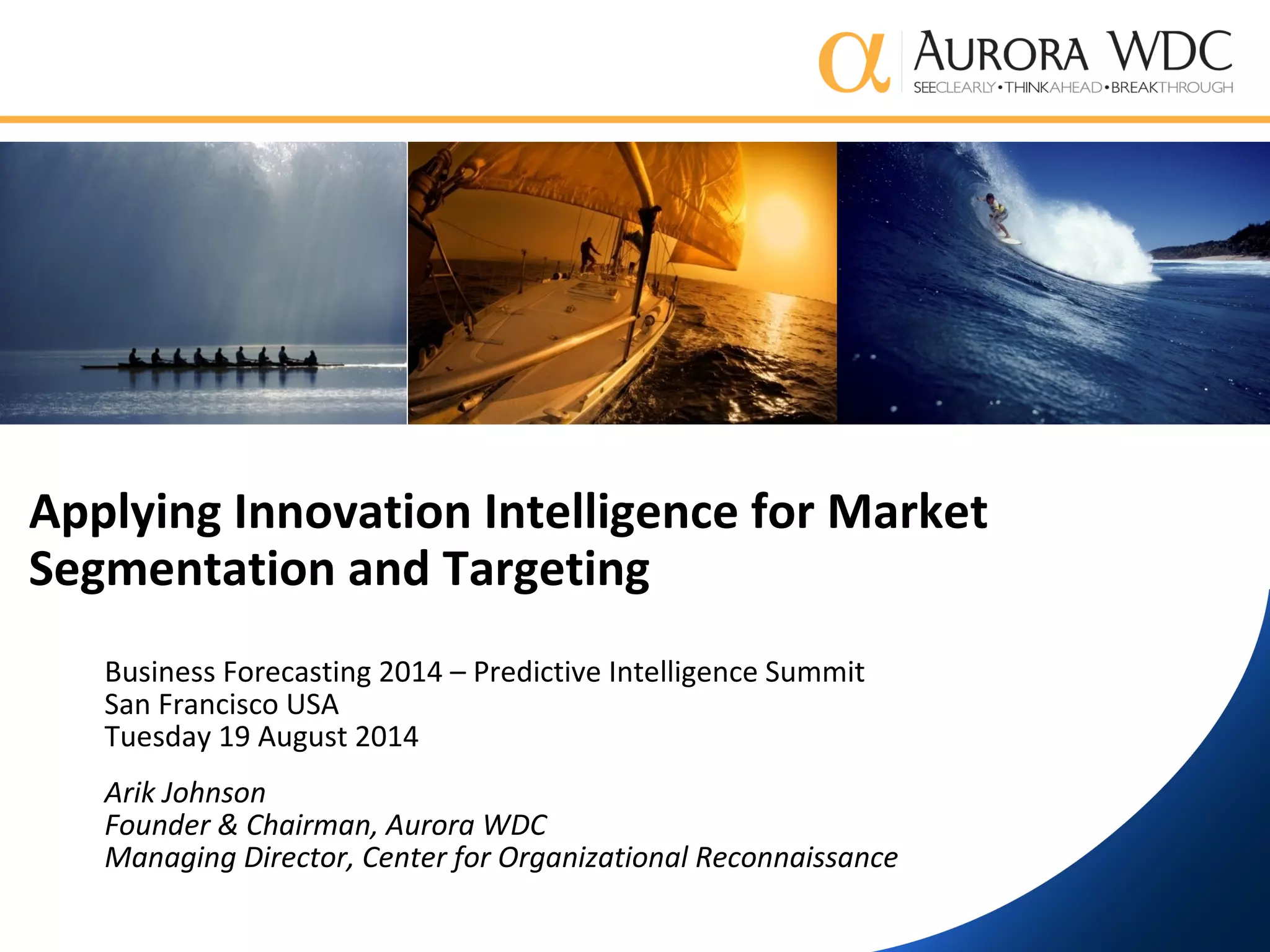Applying Innovation Intelligence for Market Segmentation and Targeting ...