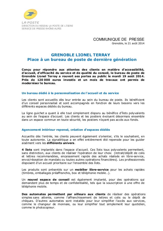 2014 08 21 Cp La Poste Isere Reouverture Bp Grenoble Lionel Terray 2014 08 21 Cp La Poste Isere Reouverture Bp Grenoble Lionel Terray
