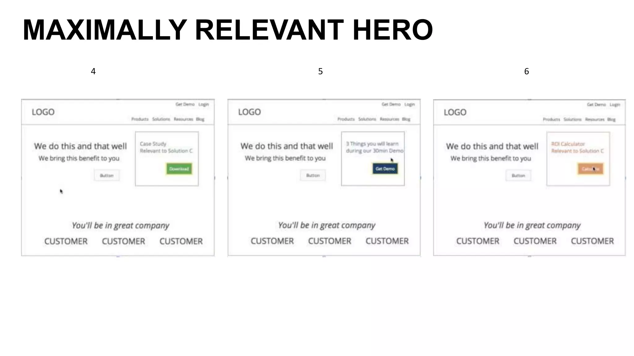 MAXIMALLY RELEVANT HERO 
4 5 6 
 