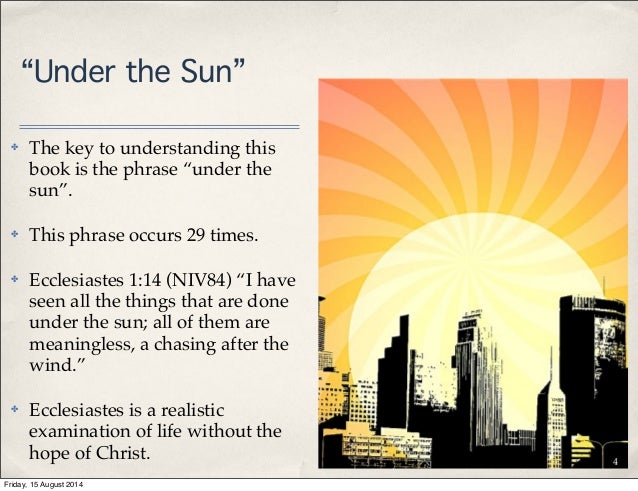 The Book Of Ecclesiastes