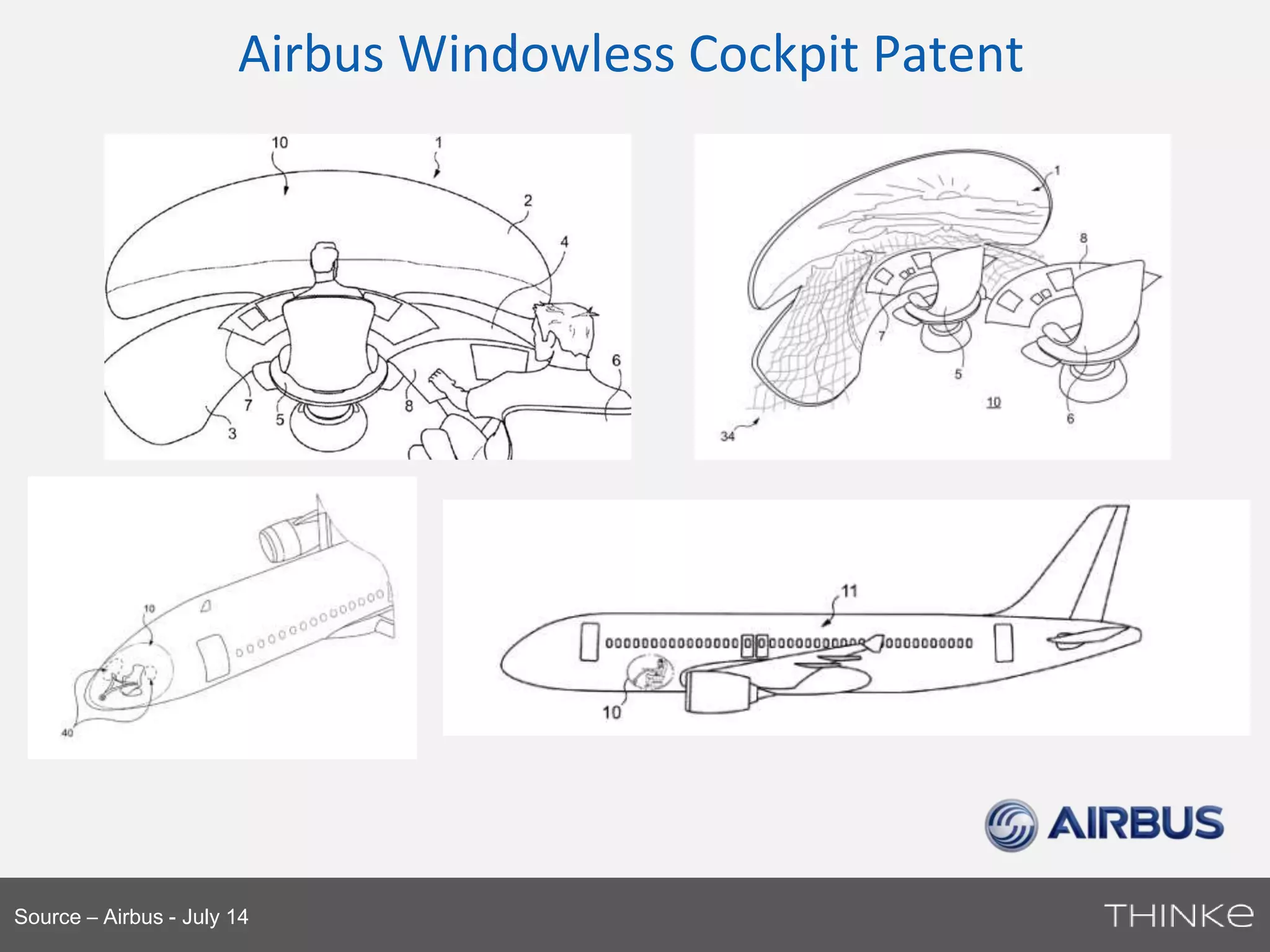 Airbus Windowless Cockpit Patent 
Source – Airbus - July 14 
 