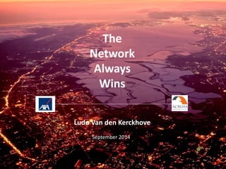 The Network Always Wins Ludo Van den Kerckhove 
September 2014  