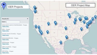 in service of The Open University 
OER Projects 
OER Project Map 
 