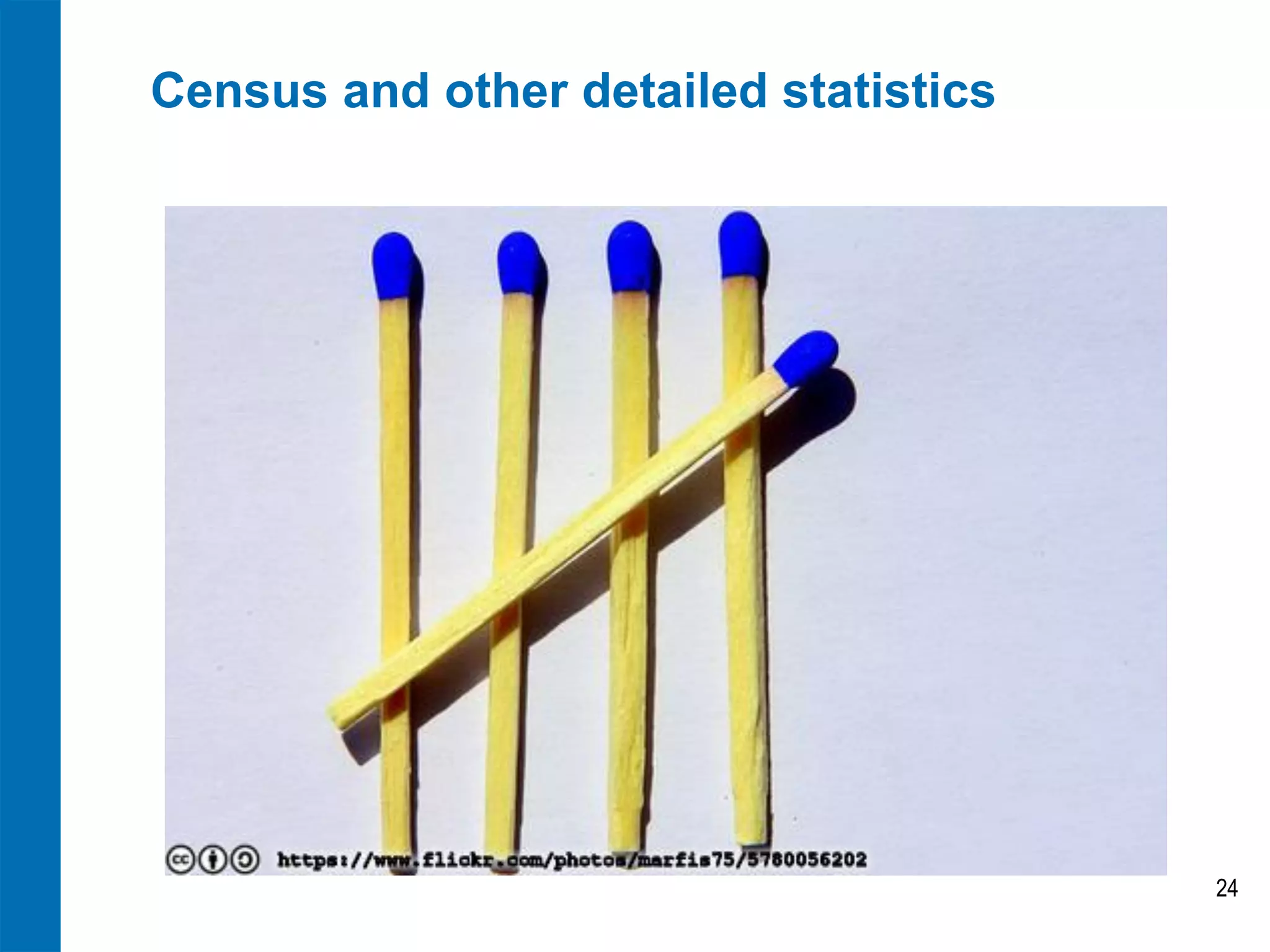 Census and other detailed statistics 
24  