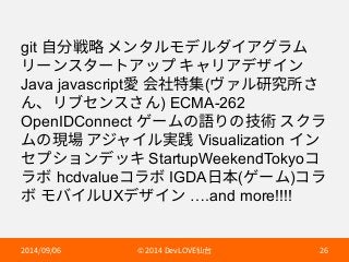 git 荈ⴓ䨌殛ًٝةٌٕرٕت؎،ؚٓي 
ٔ٦ٝأة٦ز،حفٍؗٔ،رؠ؎ٝ 
Java javascript䠥⠓爡暴꧊(ٞ؋ٕ灇瑔䨽ׁ 
׿ծٔـإٝأׁ׿) ECMA-262 
OpenIDConnect ؜٦يך铂׶ך䪮遭أؙٓ 
يך植㜥،آٍ؎ٕ㹋騧 Visualization ؎ٝ 
إفءّٝرحؗStartupWeekendTokyo؝ 
ٓن hcdvalue؝ٓن IGDA傈劤(؜٦ي)؝ٓ 
نٌغ؎ٕUXرؠ؎ٝ ….and more!!!! 
 h%FW-07➱〴  
 