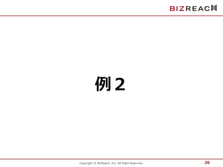 例２ 
Copyright © BizReach, Inc. All Right Reserved. 
26 
 