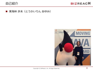 Copyright © BizReach, Inc. All Right Reserved. 
自己紹介 
 東海林歩未（とうかいりんあゆみ） 
3 
 