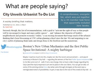 What are people saying?  