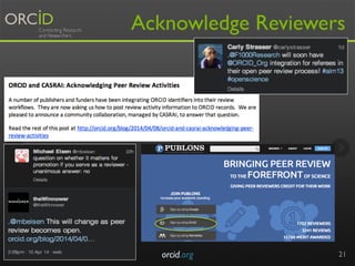 Acknowledge Reviewers 
9 September 2014 orcid.org 
21 
 