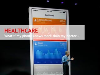 HEALTHCARE 
What if my phone knows more than my doctor… 
© Vujàdé Ltd. – Supporting Forward Thinking 
 