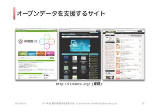 `ץǩ`֧Ԯ륵 
http://LinkData.org/ () 
2014/09/14 2014??????????????? 
2014 
Keisuke 
UEHARA 
(kei@sfc.keio.ac.jp) ?? 
 