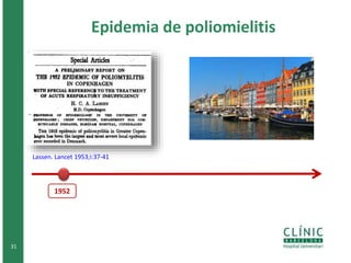 31 
Epidemia de poliomielitis 
Lassen. Lancet 1953;i:37-41 
1952 
 