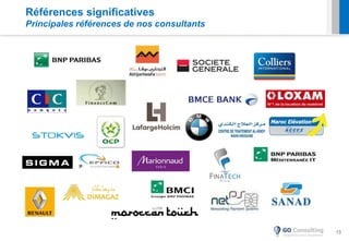 13
Références significatives
Principales références de nos consultants
 