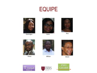 EQUIPE 
	 
Domingas Irene Ana 
Kraus Milton Edson 
 