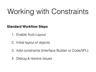 Adjusting to Auto Layout (Tutorial / Tips for iOS Auto Layout) | PDF