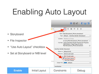 Adjusting to Auto Layout (Tutorial / Tips for iOS Auto Layout) | PDF