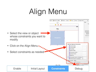 Adjusting to Auto Layout (Tutorial / Tips for iOS Auto Layout) | PDF