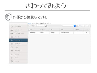 さわってみよう 
外部から接続してみる 
 