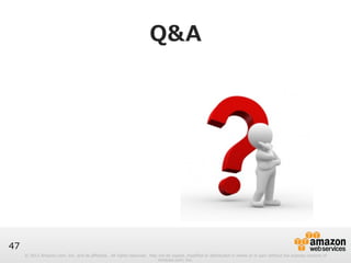 © 2012 Amazon.com, Inc. and its affiliates. All rights reserved. May not be copied, modified or distributed in whole or in part without the express consent of 
Amazon.com, Inc. 
47 
QA 
