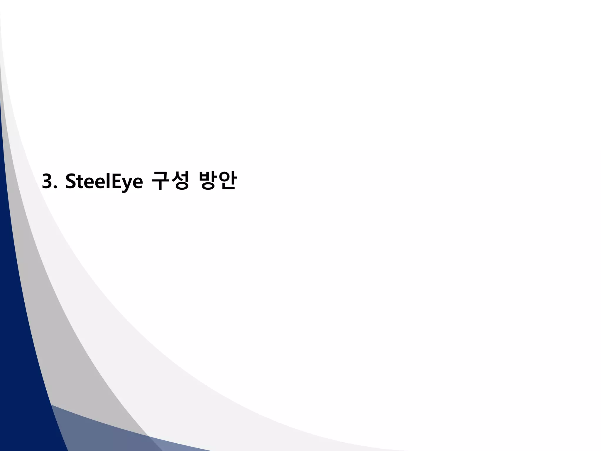 3. SteelEye 구성 방안 
 