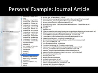 Personal Example: Journal Article 
 