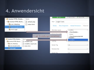 4. Anwendersicht 
5. ggf. Einstellungen vornehmen 
 