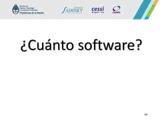 ¿Cuánto software? 
44  
