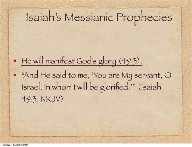 Journey Through The Bible: Isaiah Part 2 - The Messianic prophecies | PPT