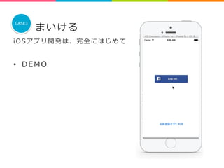 まいける 
CASE3 
i O S アプリ開発は、完全にはじめて 
 
• DEMO 
 