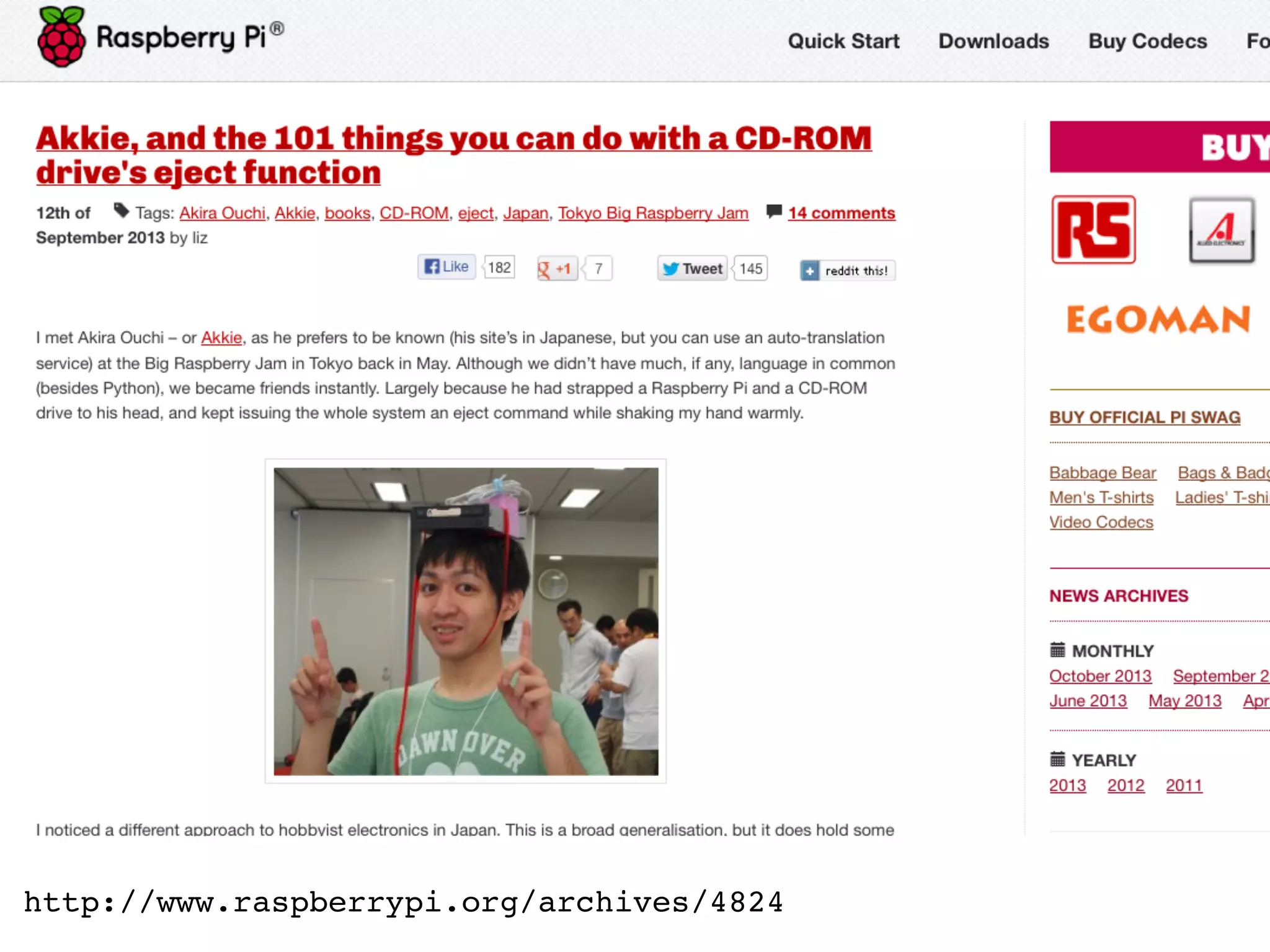 13 
! !! 
!http://www.raspberrypi.org/archives/4824! 
 