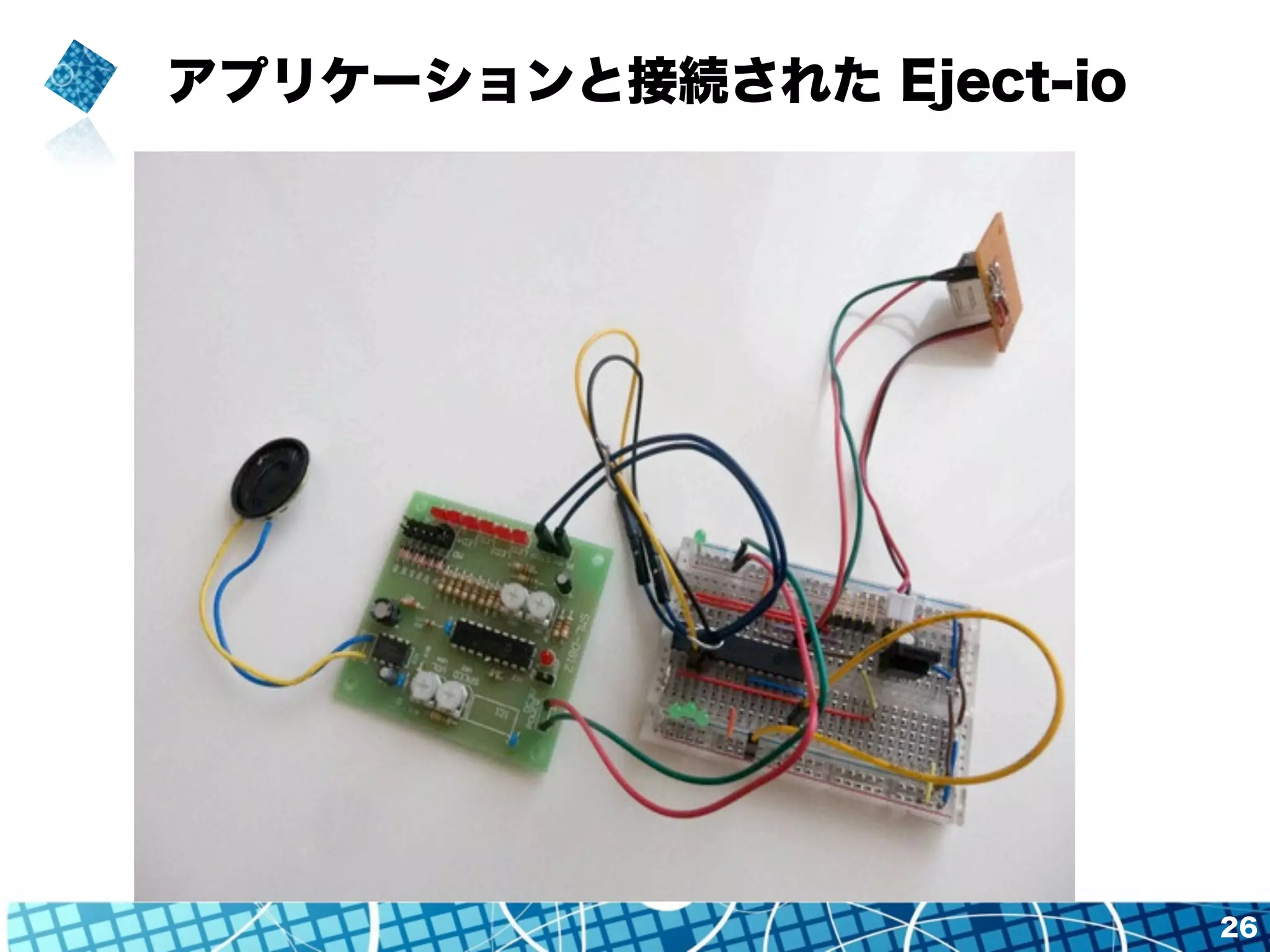 アプリケーションと接続された Eject-io 
26 
 