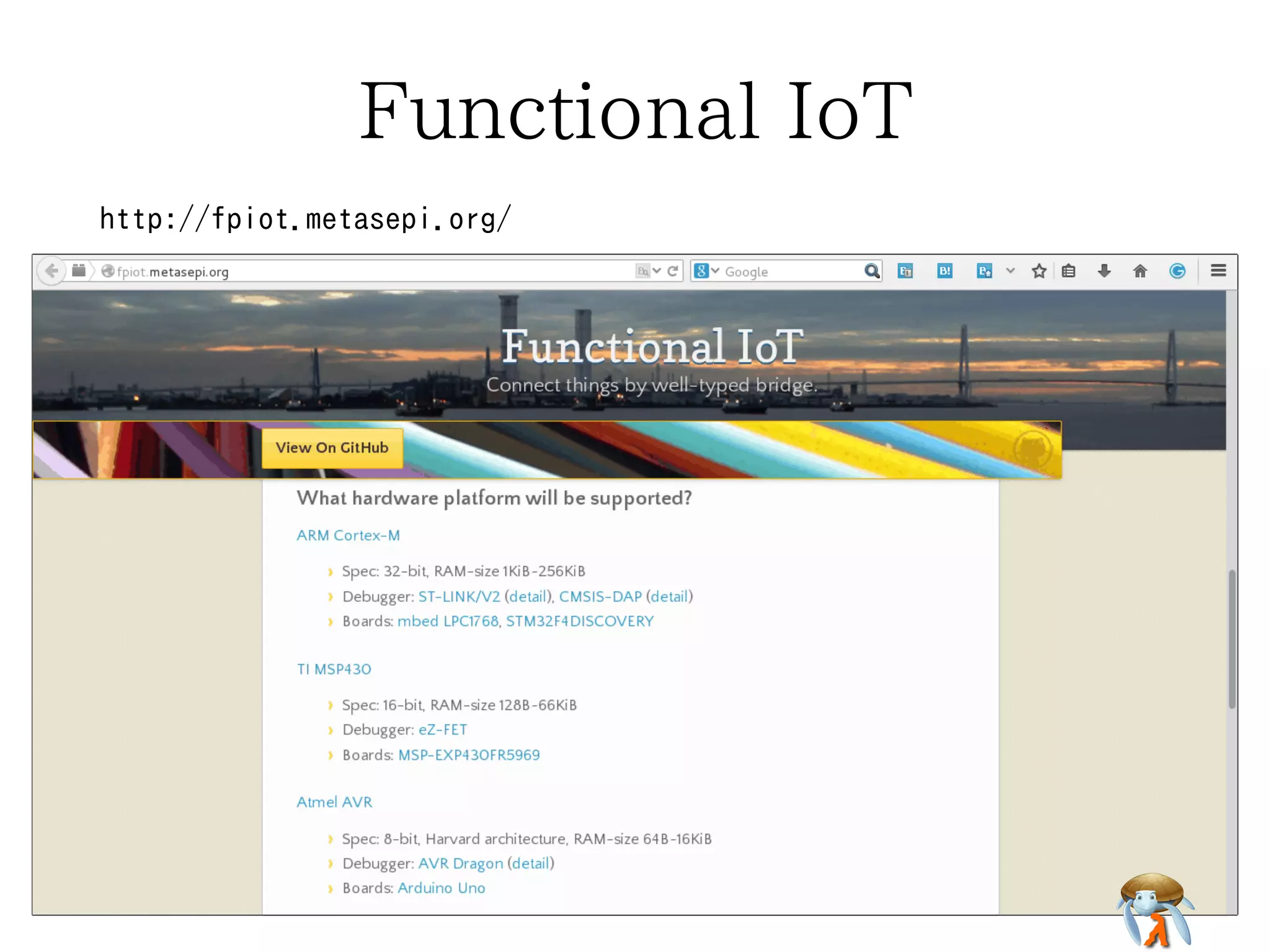 Functional IoT 
hhhttttttppp::://////fffpppiiiooottt...mmmeeetttaaassseeepppiii...ooorrrggg/// 
 