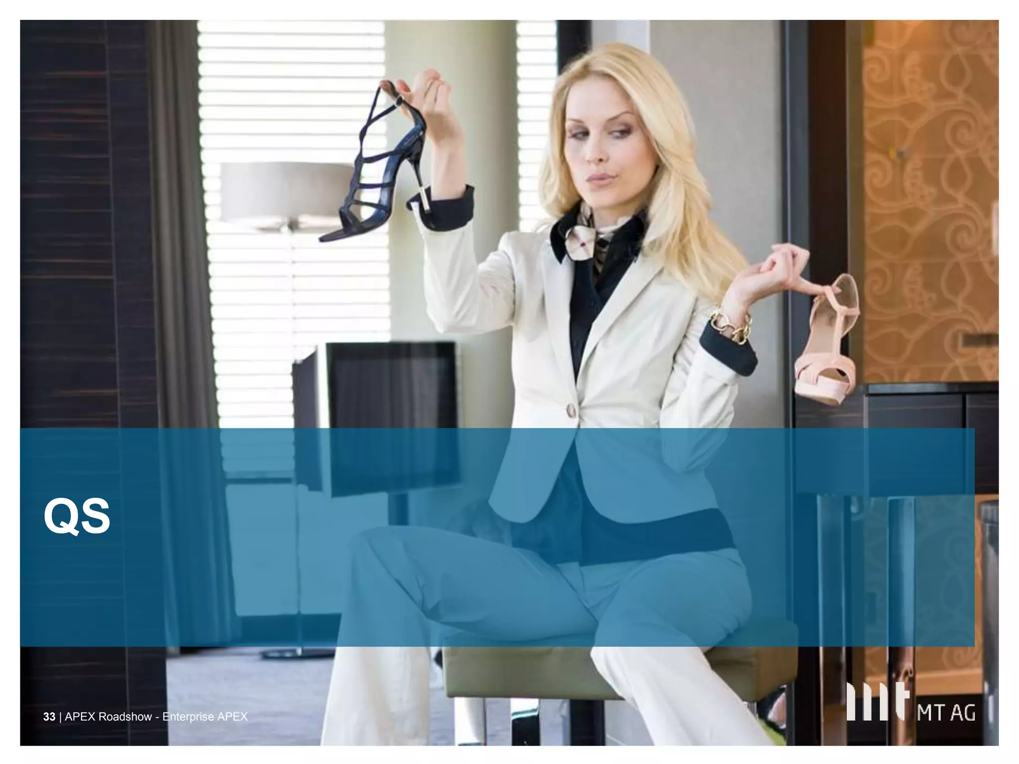 || APEX Roadshow - Enterprise APEX33
QS
 