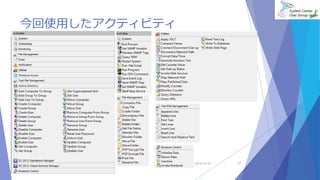 今回使用したアクティビティ 
2014/10/25 17 
 
