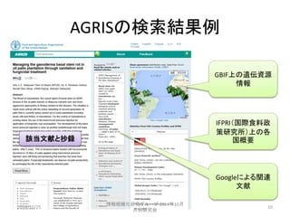 「つながるデータ」へ向けた研究情報の提供 : 農業情報を事例として