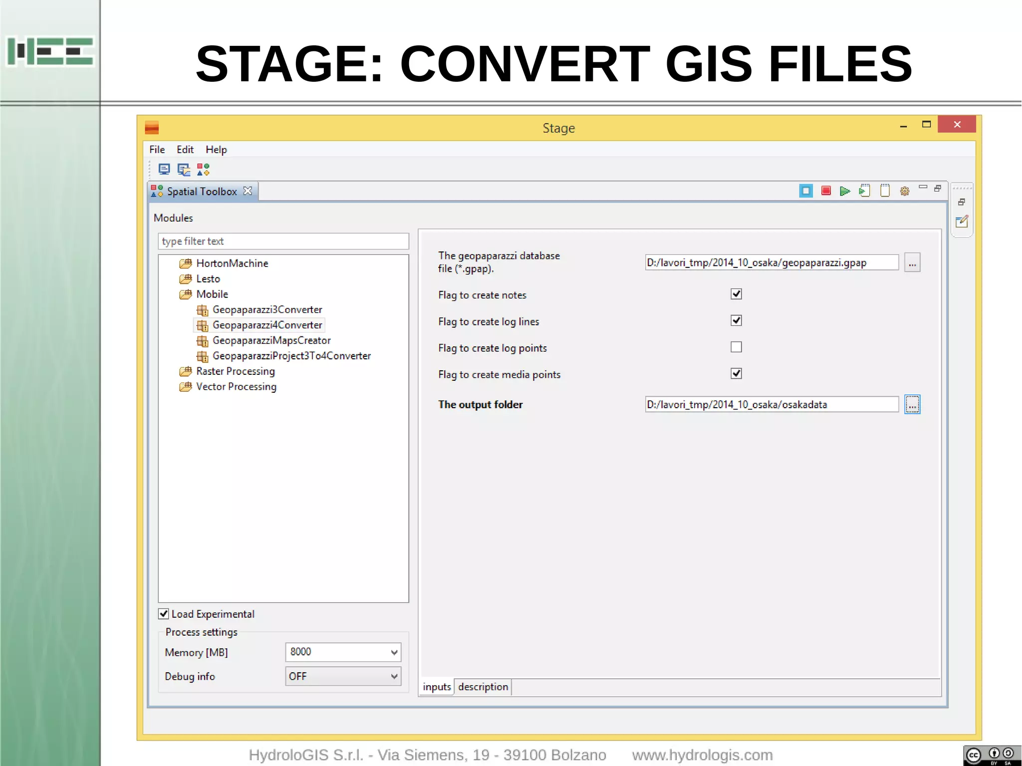 STAGE: CONVERT GIS FILES 
 