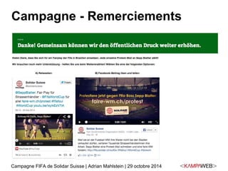 Campagne - Remerciements 
Campagne FIFA de Solidar Suisse | Adrian Mahlstein | 29 octobre 2014 
 
