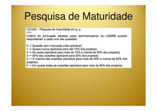 Pesquisa de Maturidade 
 