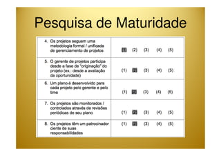 Pesquisa de Maturidade 
 