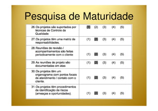 Pesquisa de Maturidade 
 