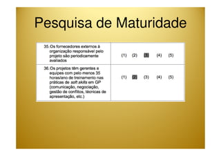 Pesquisa de Maturidade 
 