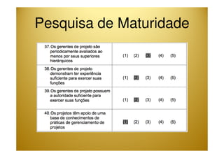 Pesquisa de Maturidade 
 