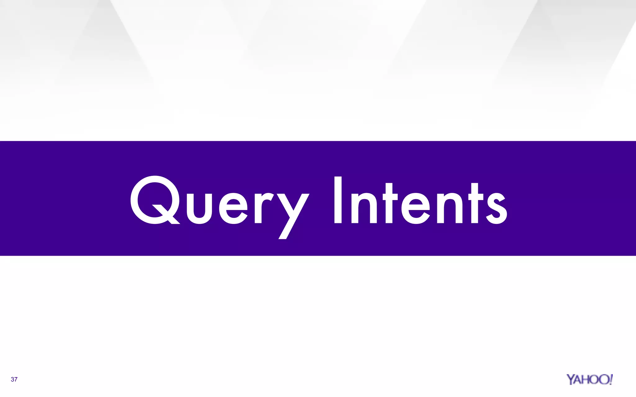 37 
Query Intents 
 